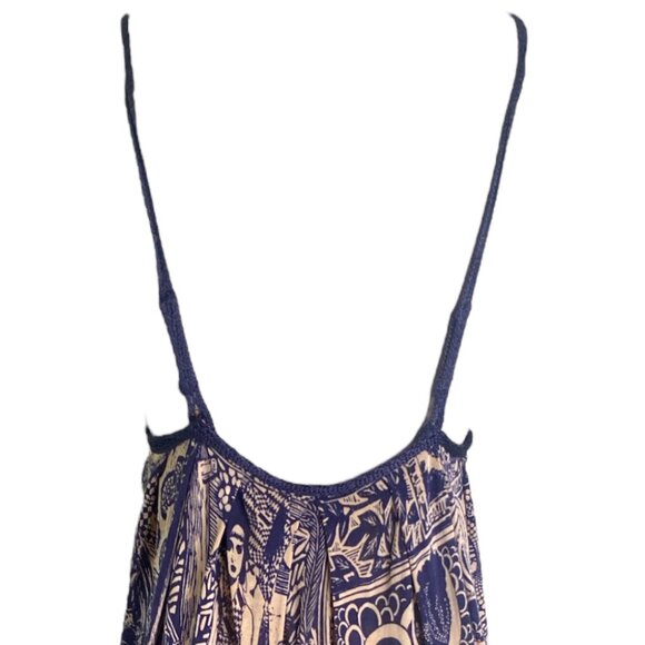 Jean Paul Gaultier Maille Femme Dress Crochet Tattoo Dress Size L Blue White JPG - Picture 13 of 14